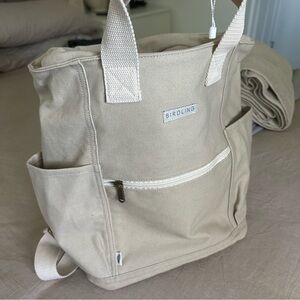 Birdling Beige Canvas Backpack